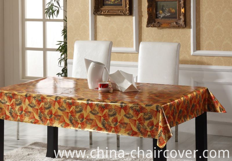 Popular Design Embossed Grain PVC Printed Tablecloth Wholesale Factory